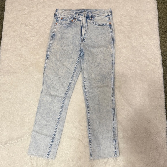 Light Blue Acid Wash Women Jeans - Picture 1 of 2